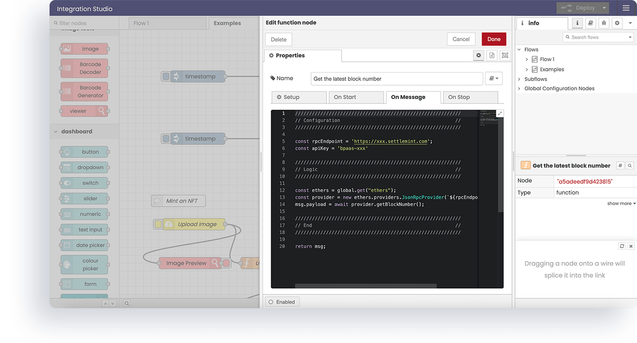 Integration Studio Settlemint - Amazing Dark Background - Mobile